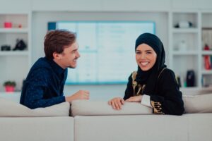 men and women speak Arabic